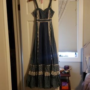 Vintage 70s hippie gunne sax dress